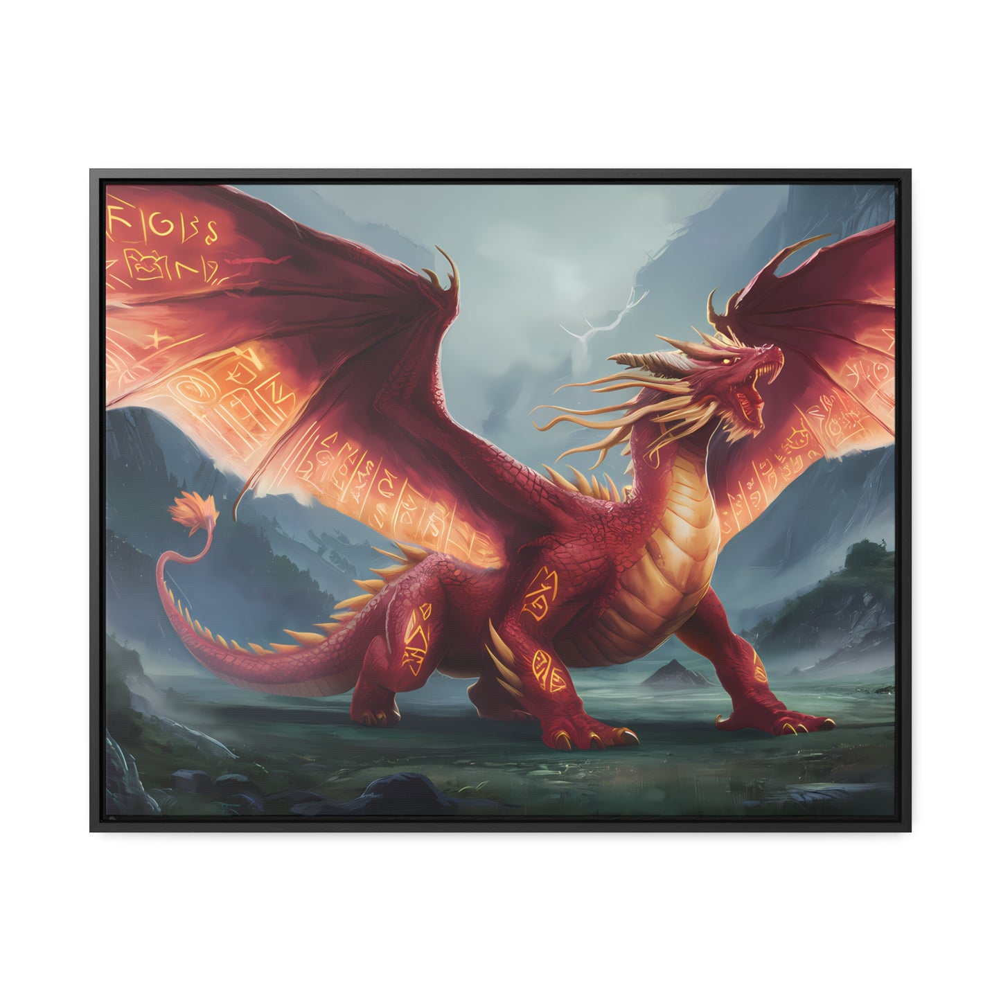 The Inferno Guardian - Gallery Canvas Wraps, Horizontal Frame