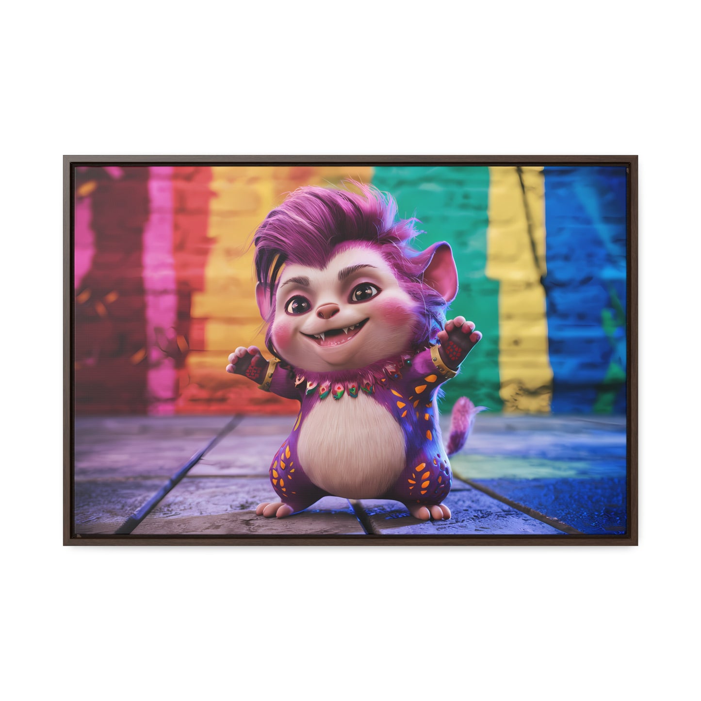 Colorful Celebration Creature - Gallery Canvas Wraps, Horizontal Frame