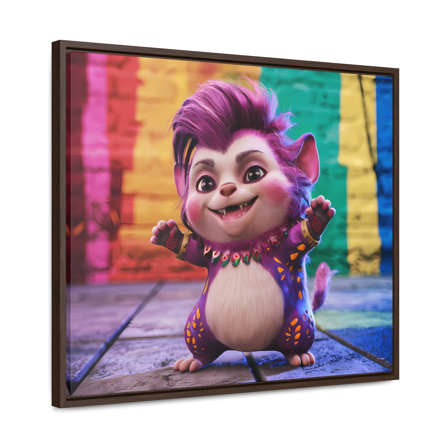 Colorful Celebration Creature - Gallery Canvas Wraps, Horizontal Frame