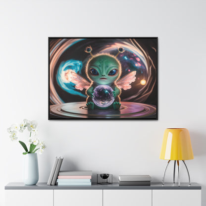 Guardian of the Cosmic Crystal - Gallery Canvas Wraps, Horizontal Frame