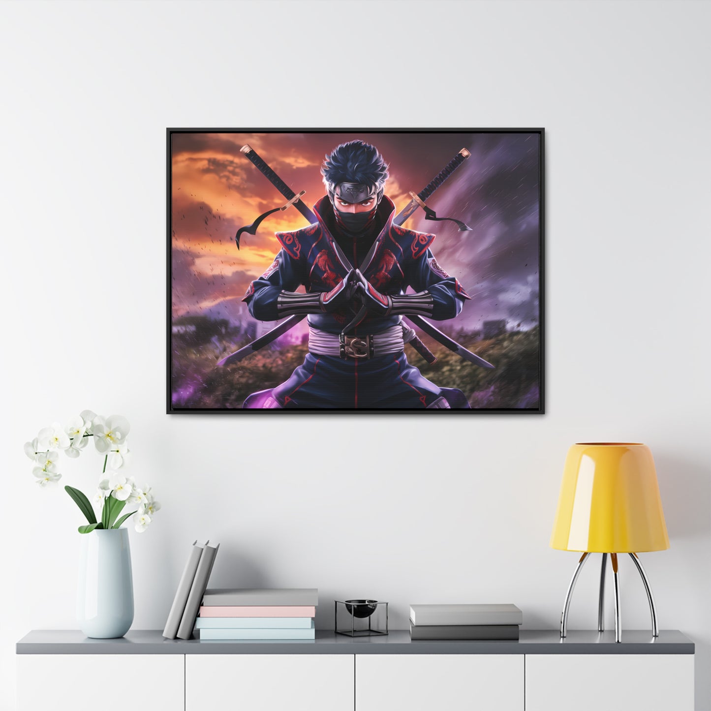 Shadow of the Crimson Ninja - Gallery Canvas Wraps, Horizontal Frame