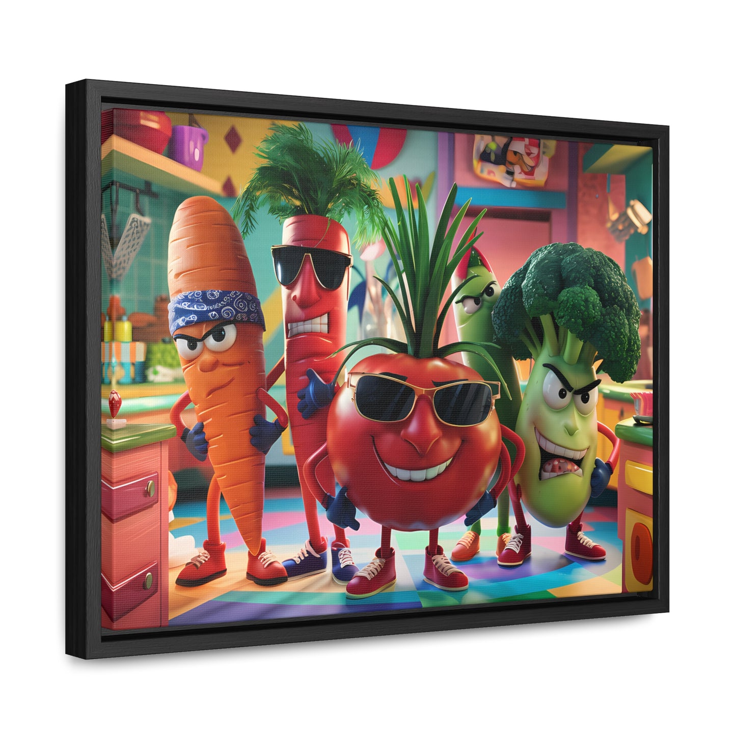 The Veggie Squad's Kitchen Takeover - Gallery Canvas Wraps, Horizontal Frame