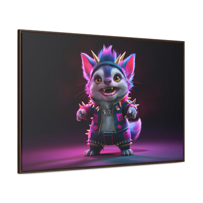 Punk Feline Fury - Gallery Canvas Wraps, Horizontal Frame