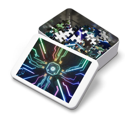 Neon Circuit Nexus - Jigsaw Puzzle (30, 110, 252, 500,1000-Piece)