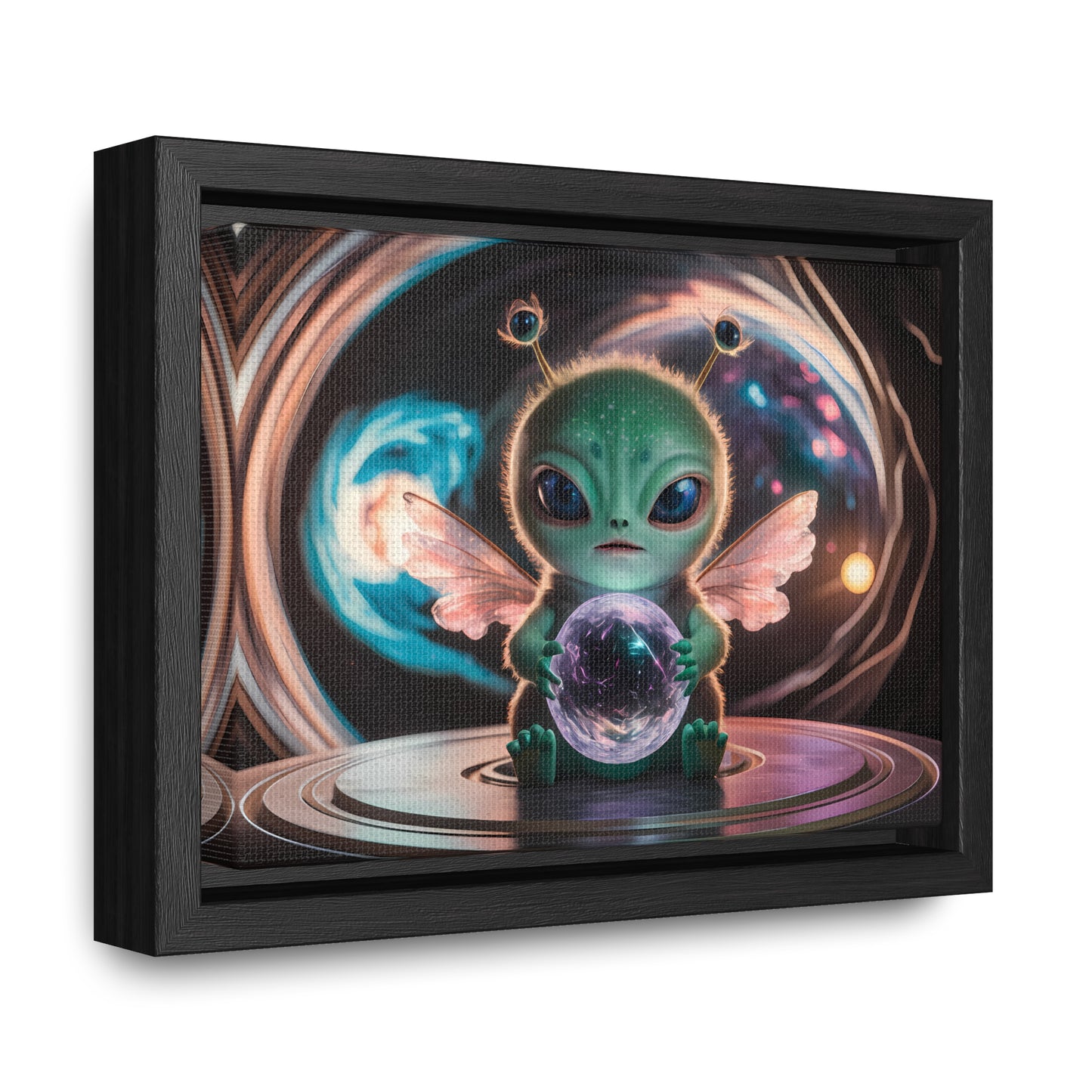 Guardian of the Cosmic Crystal - Gallery Canvas Wraps, Horizontal Frame