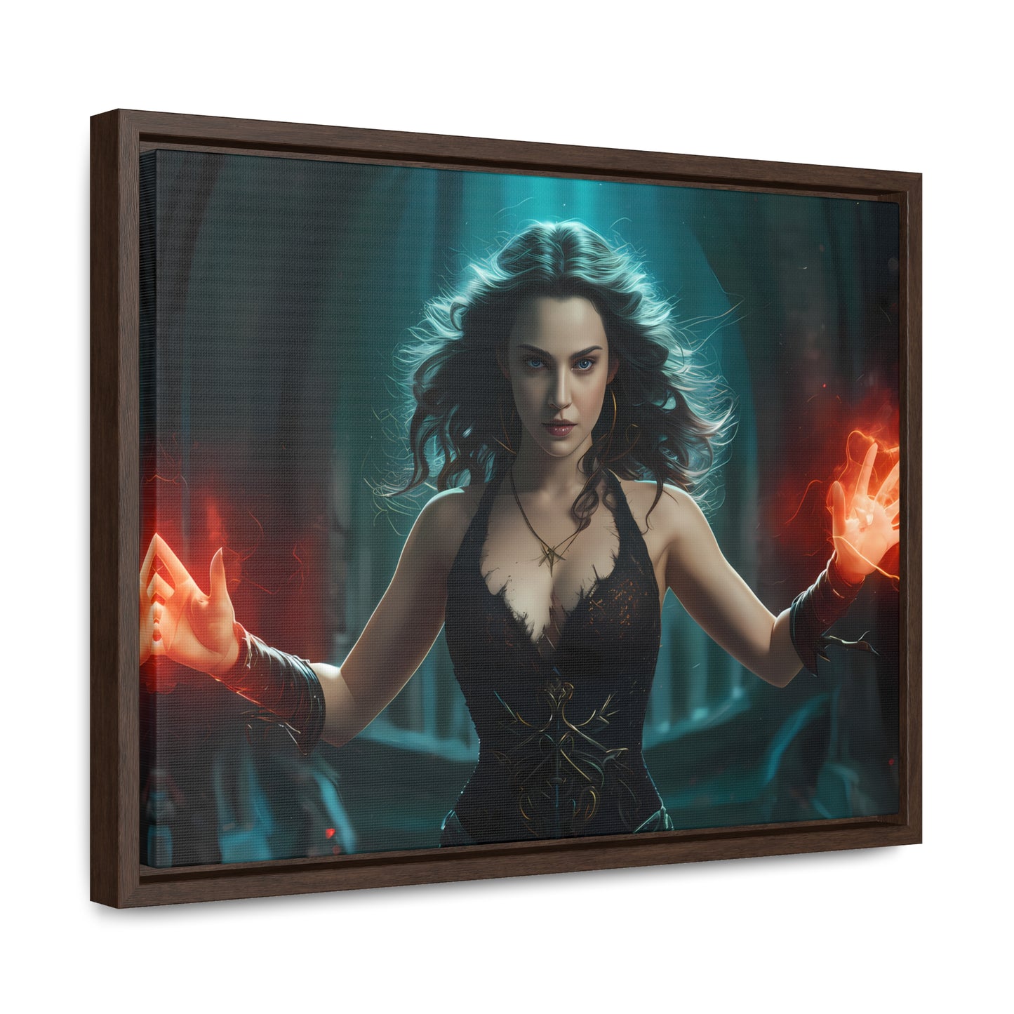 Sorceress of the Crimson Flame - Gallery Canvas Wraps, Horizontal Frame