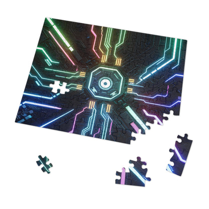 Neon Circuit Nexus - Jigsaw Puzzle (30, 110, 252, 500,1000-Piece)