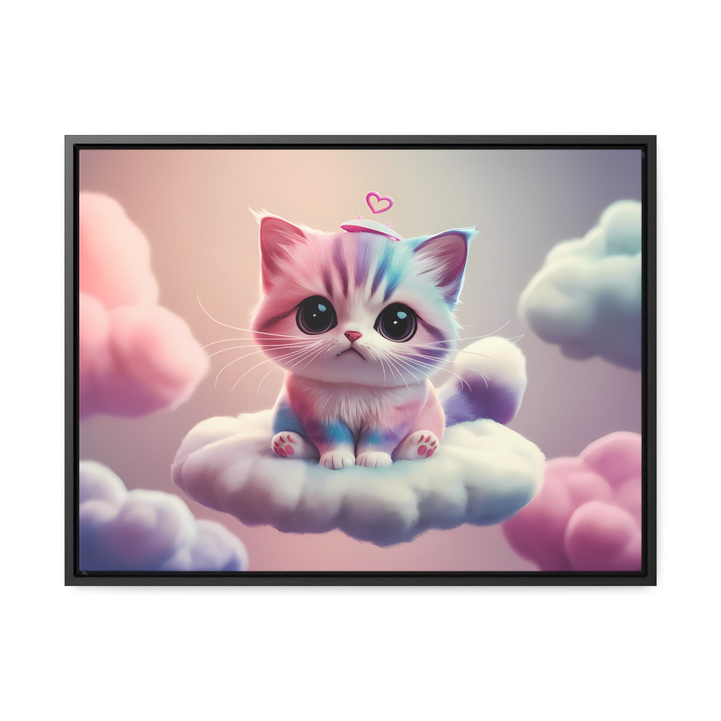 Heavenly Kitten Dreams - Gallery Canvas Wraps, Horizontal Frame