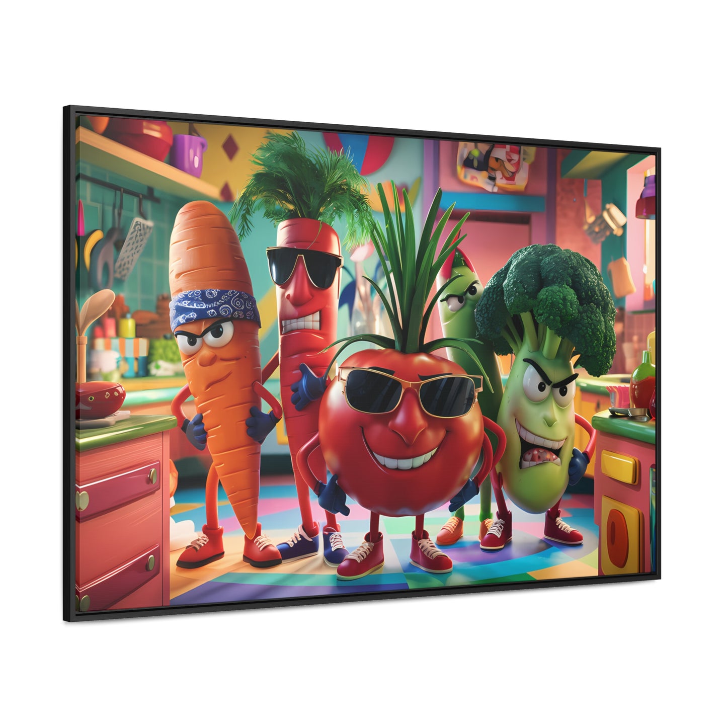 The Veggie Squad's Kitchen Takeover - Gallery Canvas Wraps, Horizontal Frame