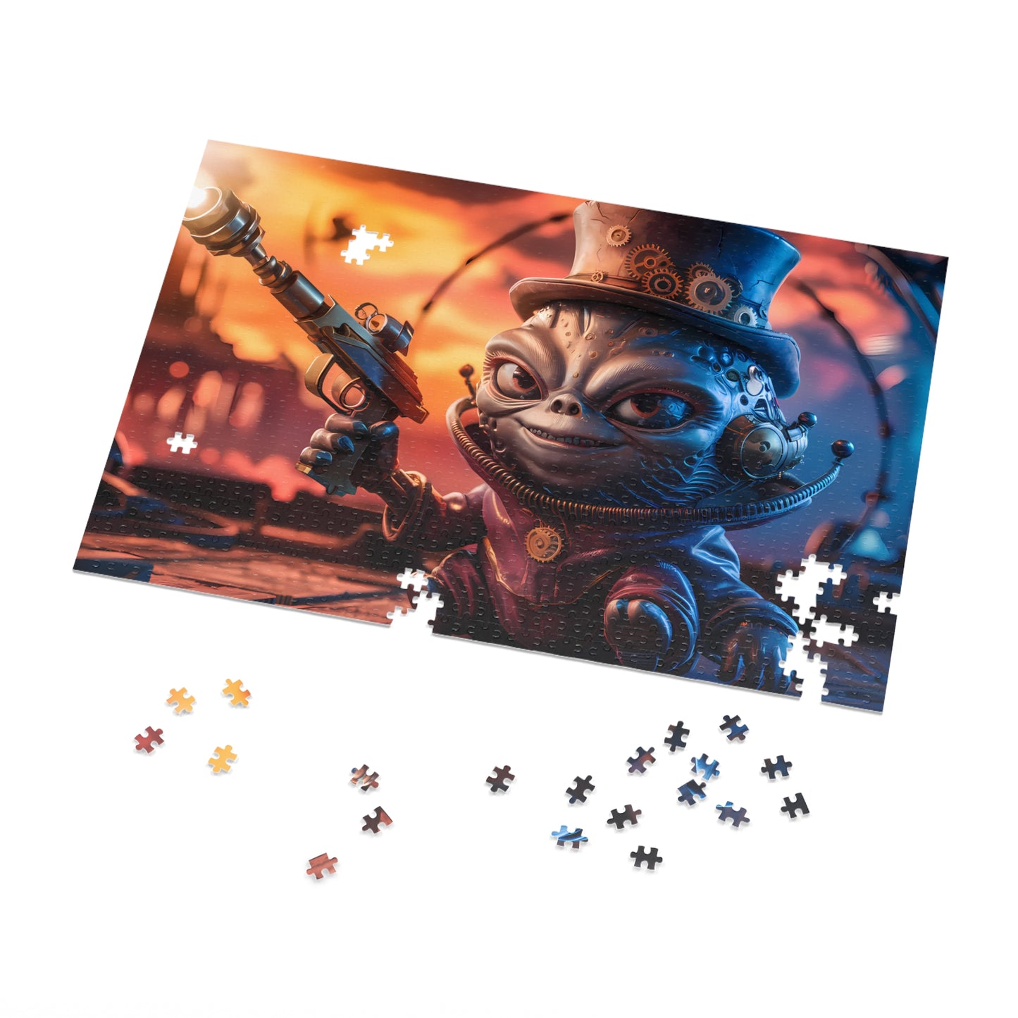 Alien Steampunk Showdown - Jigsaw Puzzle (30, 110, 252, 500,1000-Piece)