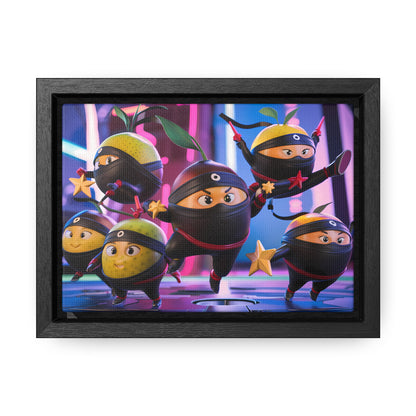 Ninja Citrus Squad: Star Power Unleashed - Gallery Canvas Wraps, Horizontal Frame