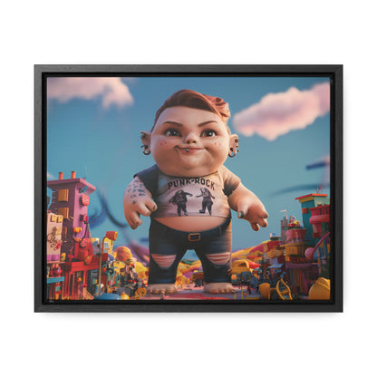 "Punk Rock Titan in Toy Town" - Gallery Canvas Wraps, Horizontal Frame