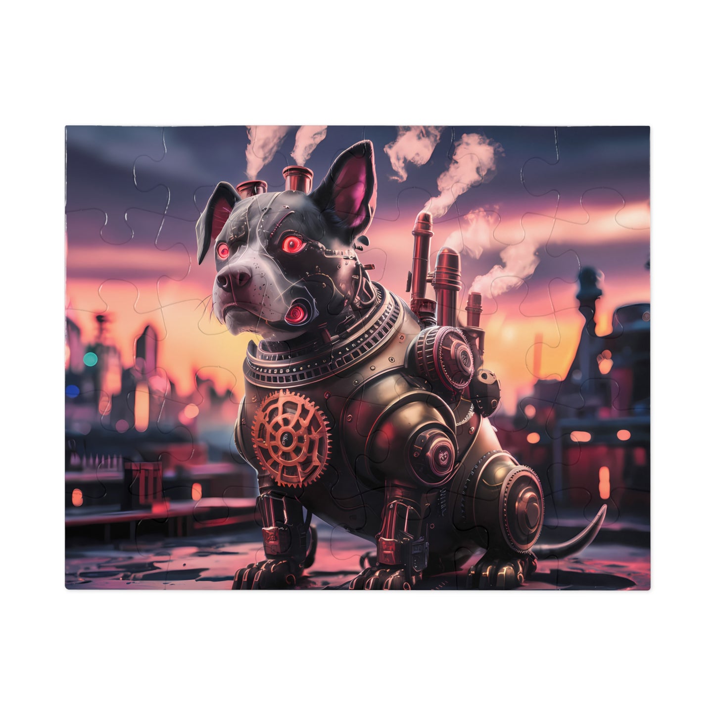 "Steam-Powered Sentinel" - Jigsaw Puzzle (30, 110, 252, 500,1000-Piece)