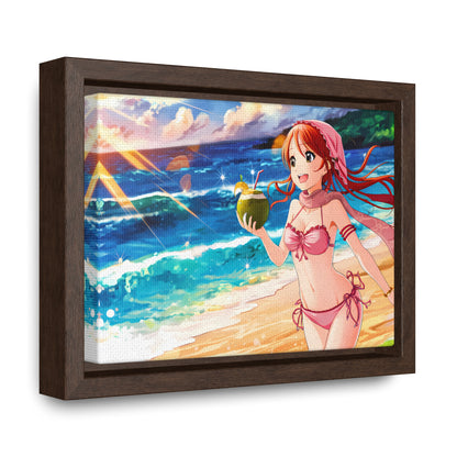 Sunset Shores and Summer Smiles - Gallery Canvas Wraps, Horizontal Frame