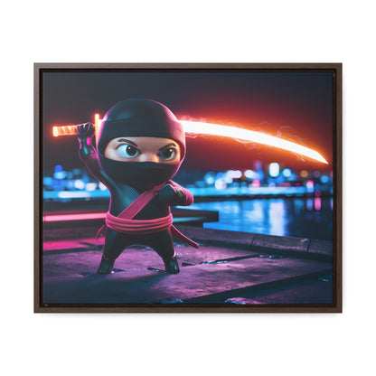 Neon Ninja Showdown - Gallery Canvas Wraps, Horizontal Frame