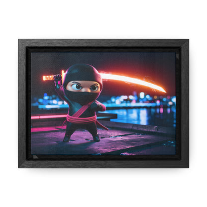 Neon Ninja Showdown - Gallery Canvas Wraps, Horizontal Frame
