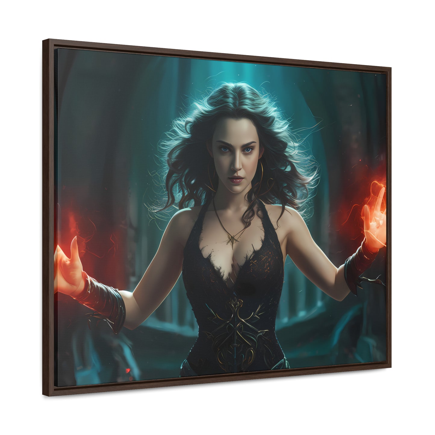 Sorceress of the Crimson Flame - Gallery Canvas Wraps, Horizontal Frame