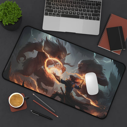 Fighting Fire Mage - Desk Mat