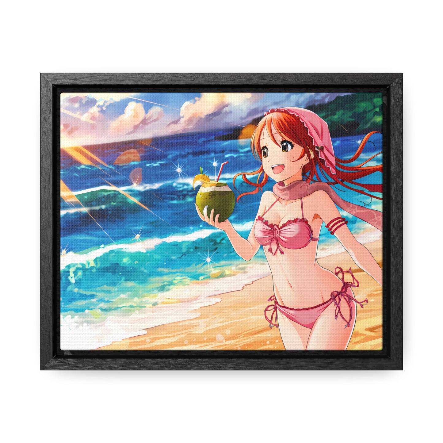 Sunset Shores and Summer Smiles - Gallery Canvas Wraps, Horizontal Frame