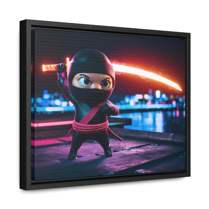 Neon Ninja Showdown - Gallery Canvas Wraps, Horizontal Frame