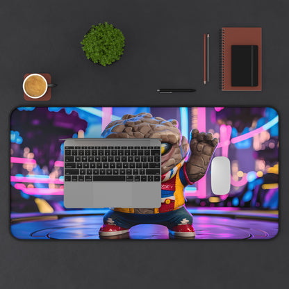Rockstar Rumble in Neon City - Desk Mat