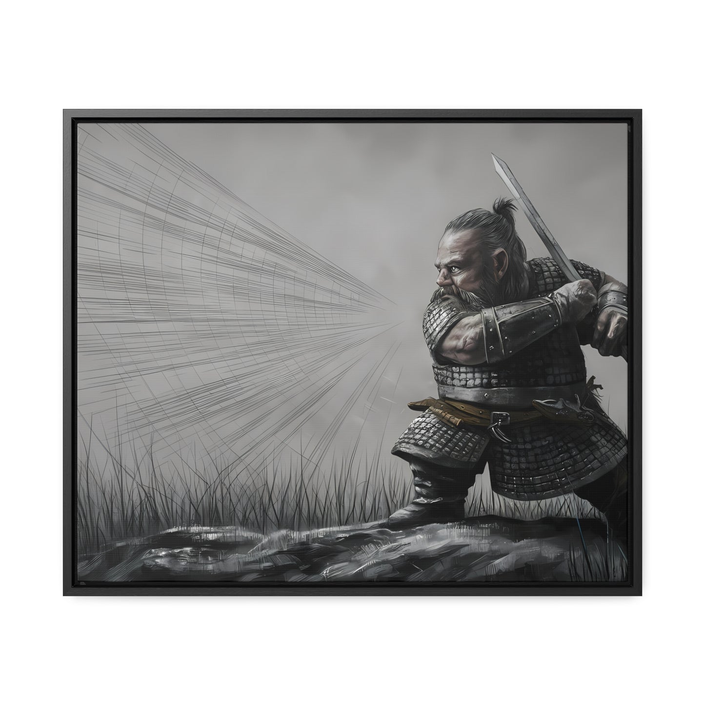 Defender of the Grey Plains - Gallery Canvas Wraps, Horizontal Frame