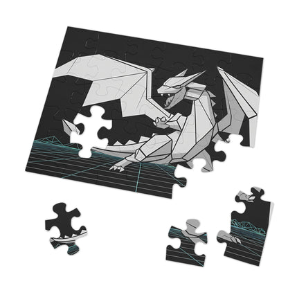Origami Cyber Dragon - Jigsaw Puzzle (30, 110, 252, 500,1000-Piece)