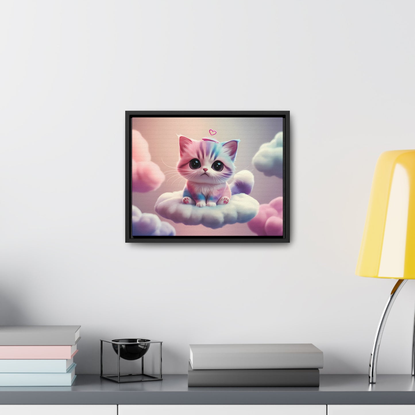 Heavenly Kitten Dreams - Gallery Canvas Wraps, Horizontal Frame