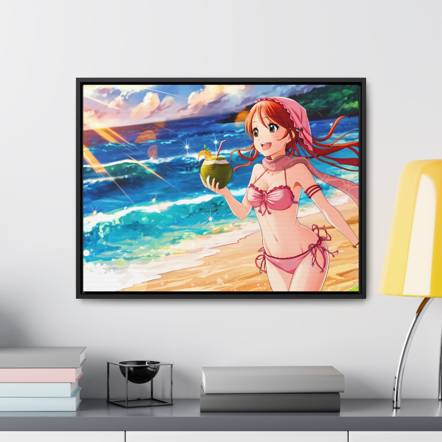 Sunset Shores and Summer Smiles - Gallery Canvas Wraps, Horizontal Frame