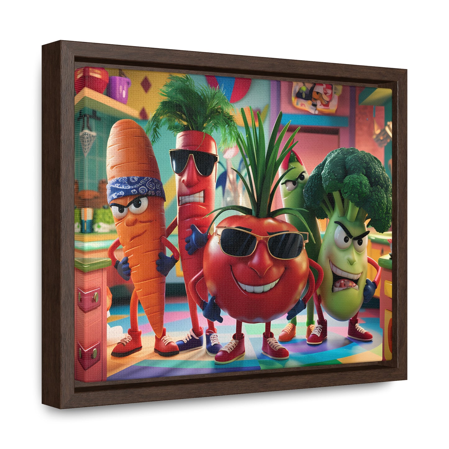 The Veggie Squad's Kitchen Takeover - Gallery Canvas Wraps, Horizontal Frame