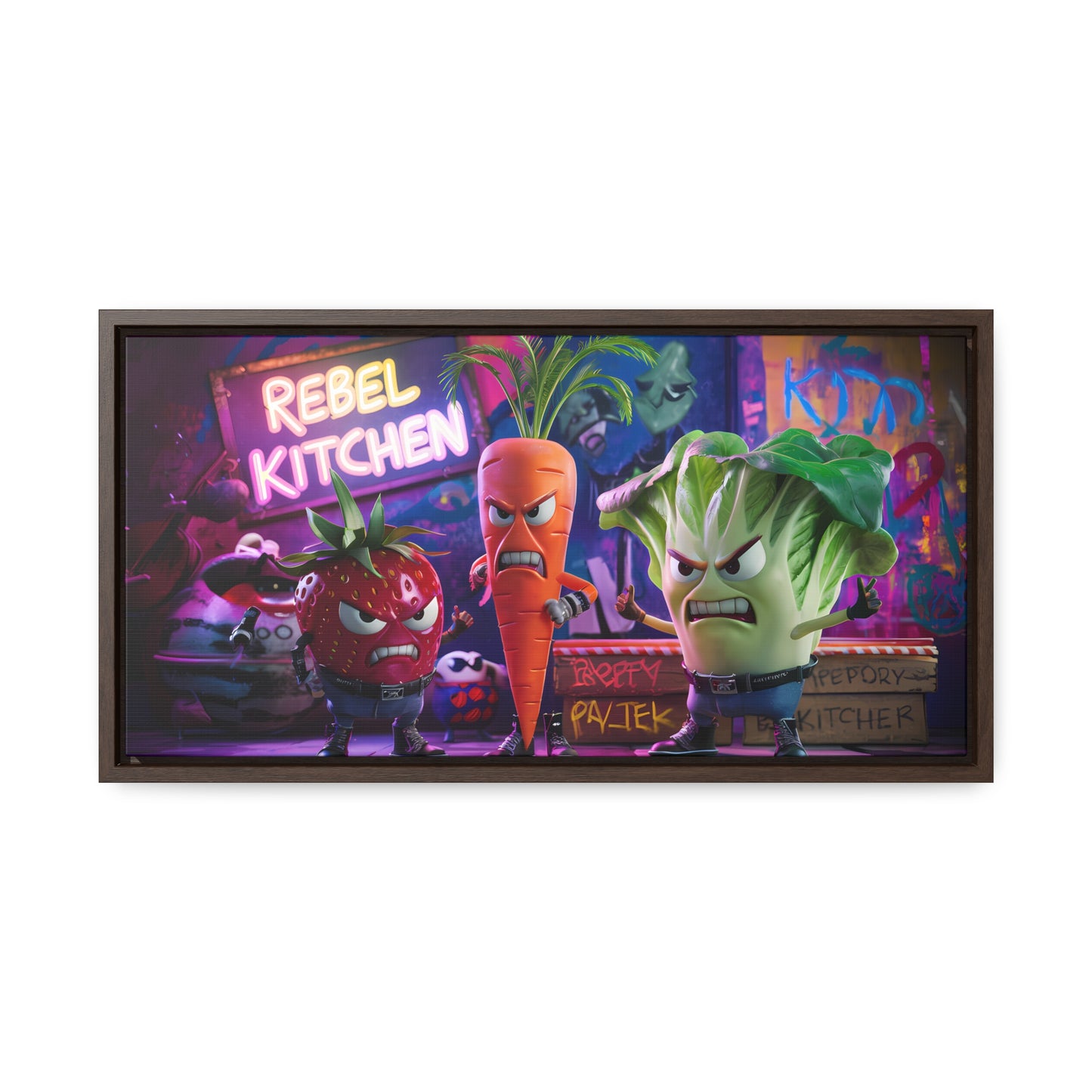 Rebel Veggie Squad - Gallery Canvas Wraps, Horizontal Frame