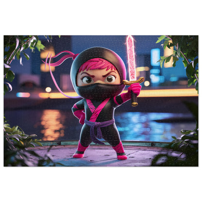 "Ninja Warrior: Pink Blade at Dusk" - Jigsaw Puzzle (30, 110, 252, 500,1000-Piece)