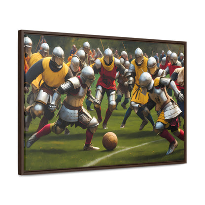 Medieval Football Battle - Gallery Canvas Wraps, Horizontal Frame