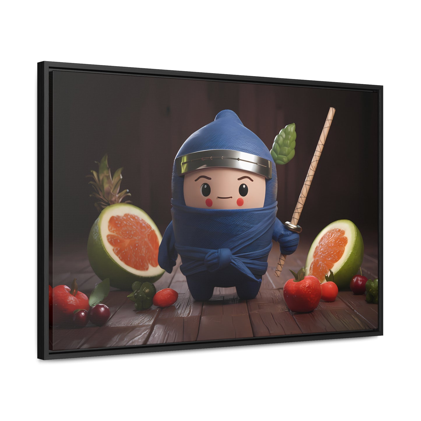 Ninja Fruit Guardian - Gallery Canvas Wraps, Horizontal Frame