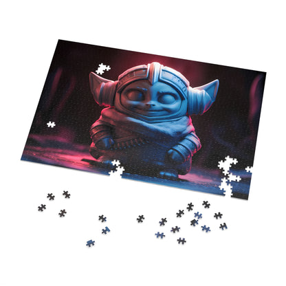 Alien Guardian in Neon Glow - Jigsaw Puzzle (30, 110, 252, 500,1000-Piece)