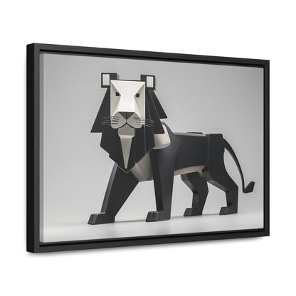 Regal Geometric Lion - Gallery Canvas Wraps, Horizontal Frame