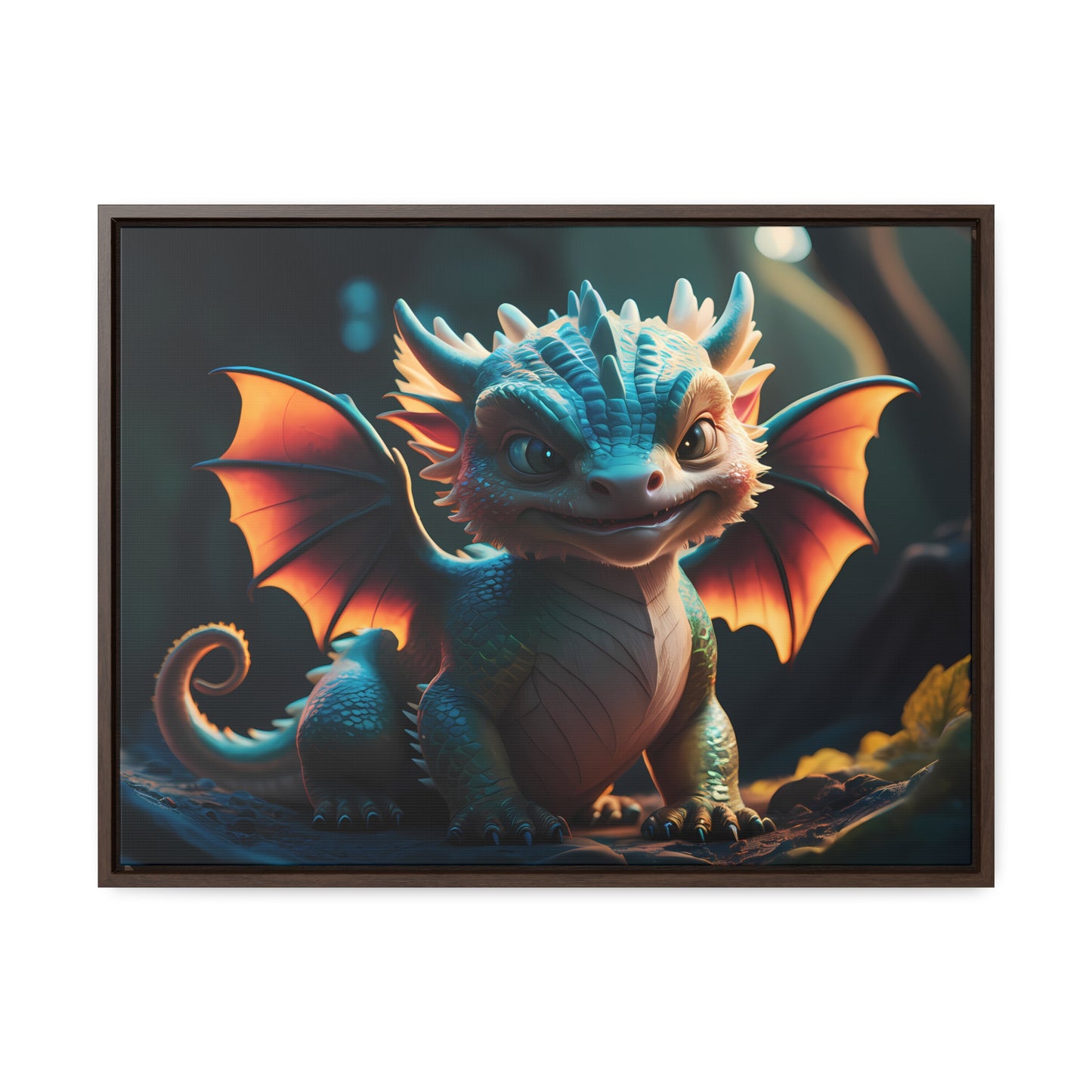 "Forest Guardian Hatchling" - Gallery Canvas Wraps, Horizontal Frame
