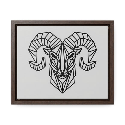Geometric Ram's Head - Gallery Canvas Wraps, Horizontal Frame