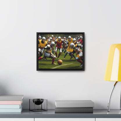 Medieval Football Battle - Gallery Canvas Wraps, Horizontal Frame