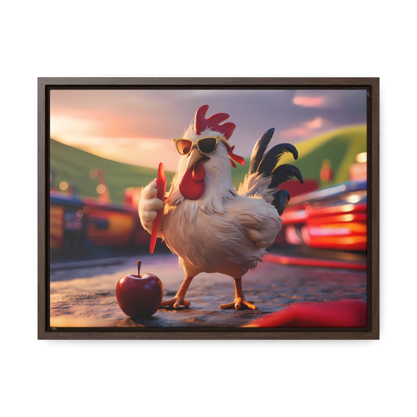 Cool Rooster at the Carnival - Gallery Canvas Wraps, Horizontal Frame