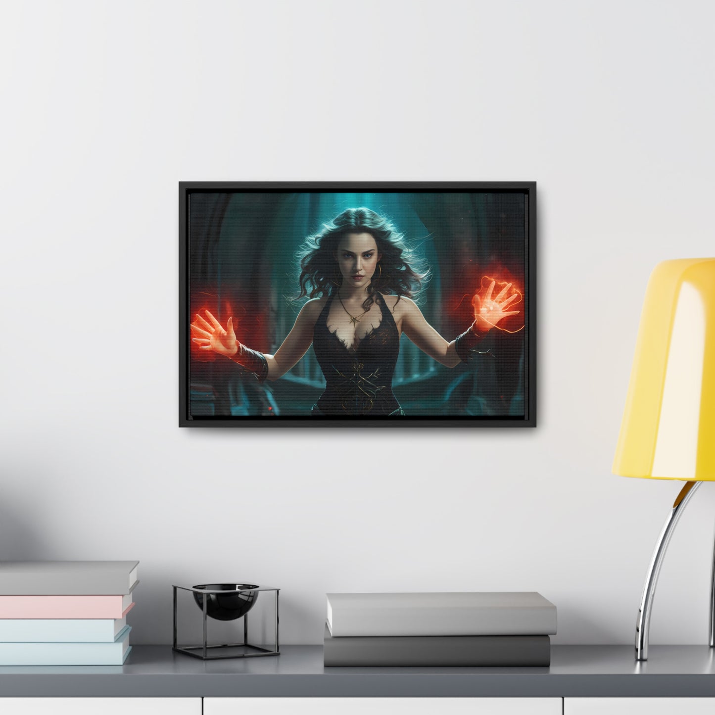 Sorceress of the Crimson Flame - Gallery Canvas Wraps, Horizontal Frame