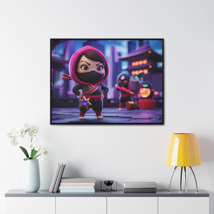 "Midnight Ninja Adventure" - Gallery Canvas Wraps, Horizontal Frame