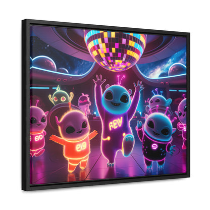 Intergalactic Neon Dance Party - Gallery Canvas Wraps, Horizontal Frame