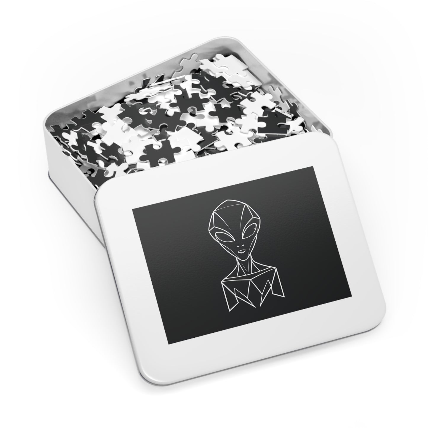 "Geometric Alien Silhouette" - Jigsaw Puzzle (30, 110, 252, 500,1000-Piece)