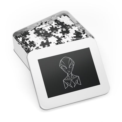 "Geometric Alien Silhouette" - Jigsaw Puzzle (30, 110, 252, 500,1000-Piece)