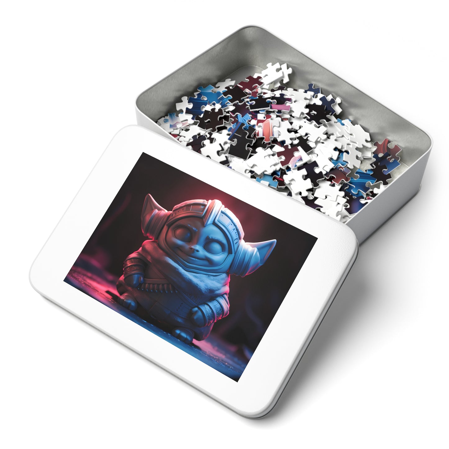 Alien Guardian in Neon Glow - Jigsaw Puzzle (30, 110, 252, 500,1000-Piece)