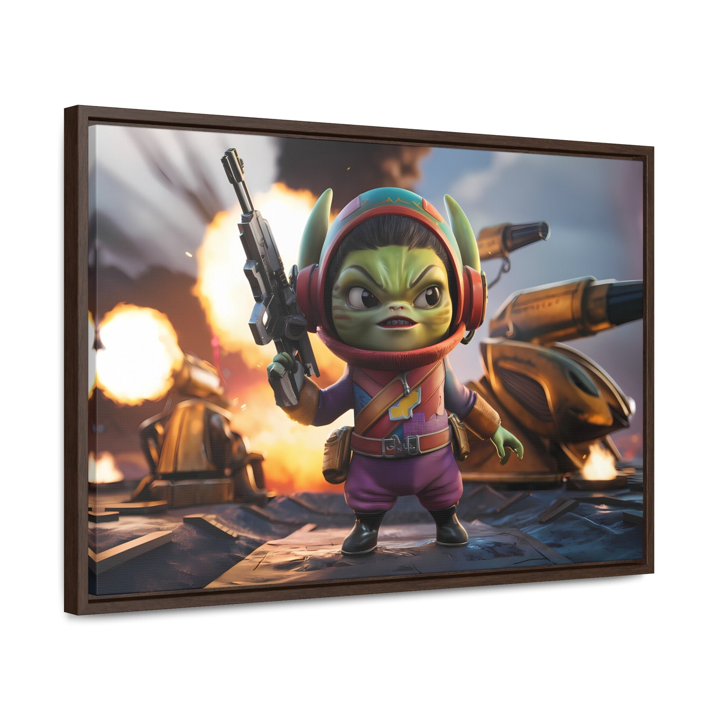 "Galactic Gremlin Commander" - Gallery Canvas Wraps, Horizontal Frame