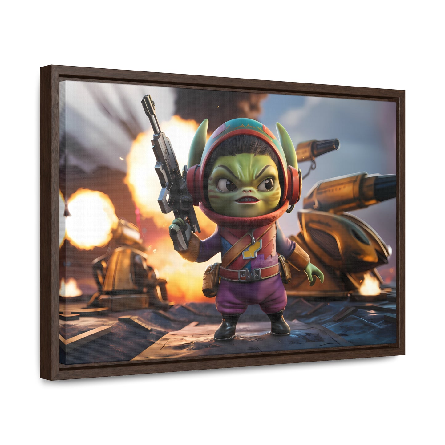 "Galactic Gremlin Commander" - Gallery Canvas Wraps, Horizontal Frame