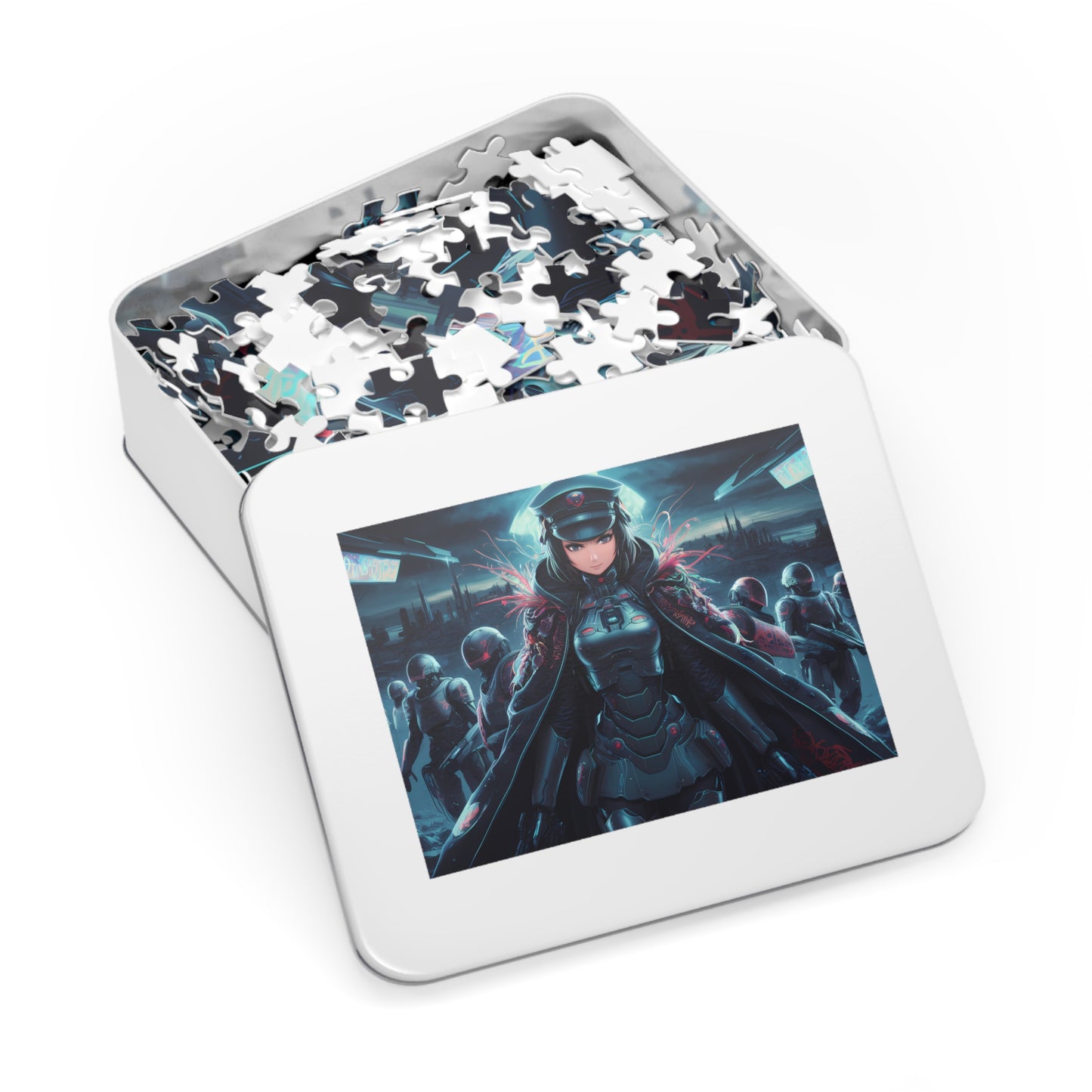 Enforcer of the Neon Dystopia - Jigsaw Puzzle (30, 110, 252, 500,1000-Piece)