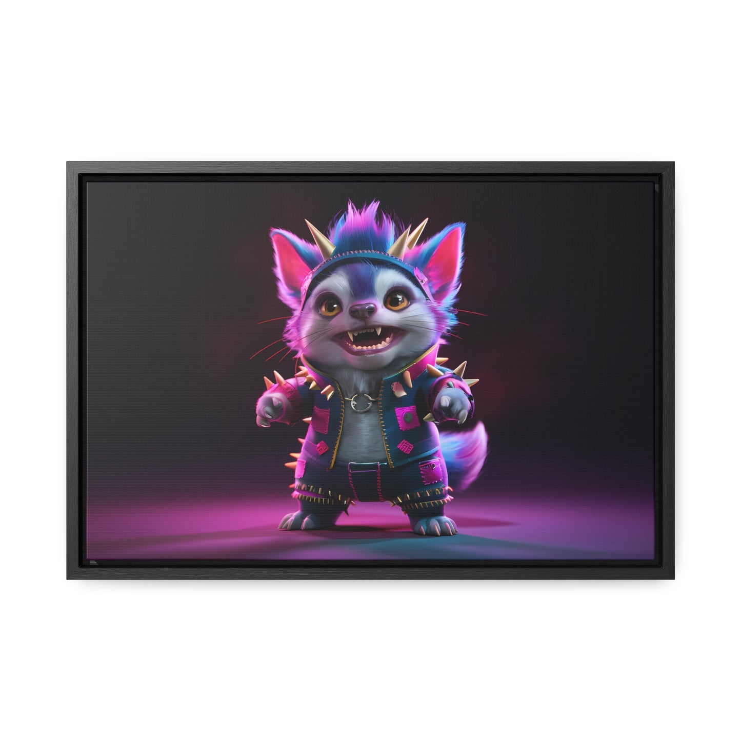 Punk Feline Fury - Gallery Canvas Wraps, Horizontal Frame